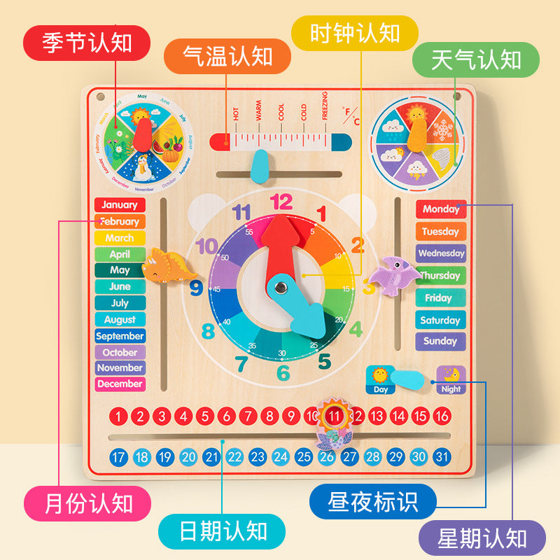 Children Learn Clock Teaching Aids Kindergarten Learn to Recognize Clocks and Time Cognitive Model Digital Toys for Primary School Students
