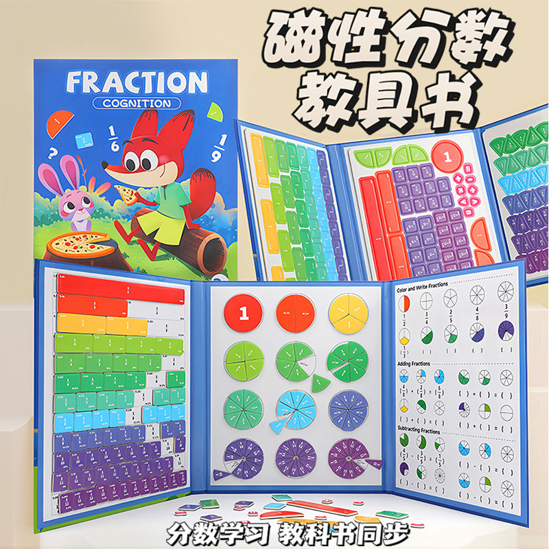 Cross-Border Children's Fraction Training Learning Teaching Aid Book 70% off Stack Magnetic Fraction Decomposition Disk Educational Learning Toys