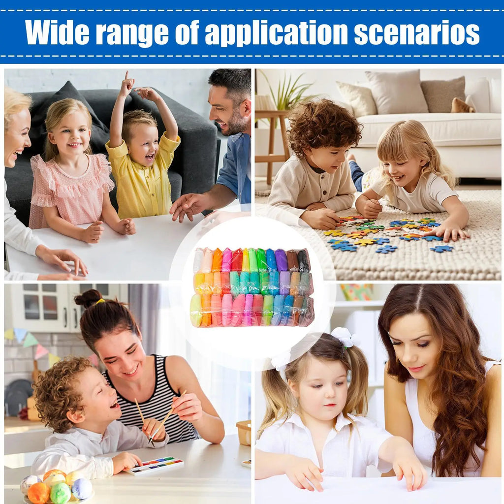 12/24/36 Colors Air Dry Clay Super Light Modeling Clay DIY Crafts with Tools Soft Creative Educational Toys for Kids Gifts