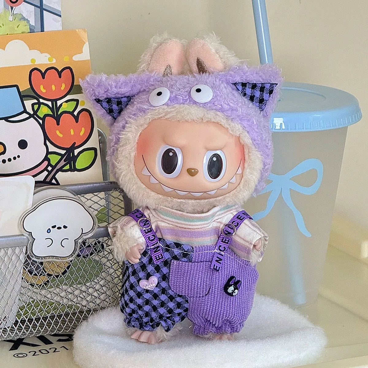 Cute Doll Clothes Outfit Accessories For Labubu V2 V1 Party Dress Set Little Devil Outfits Gifts