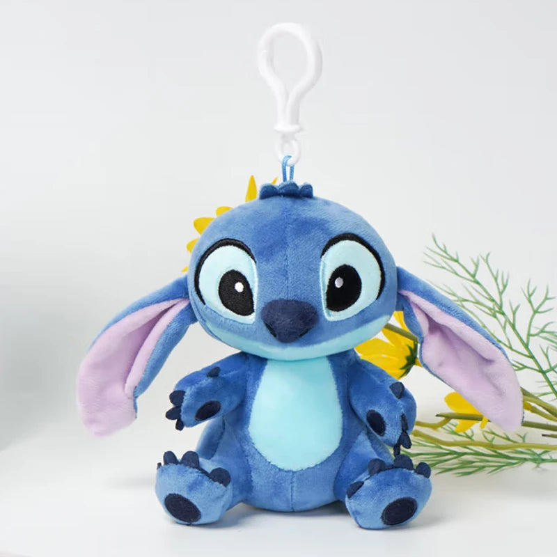Disney Toy Story Stitch Kawaii Plush Doll Cartoon Stuffed Anime Keychain Pendant Strap Toys Car Keyring Birthday Gift For Kids