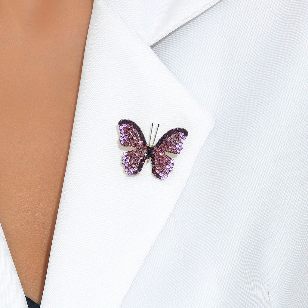 Cute Butterfly Brooch for Women, Sparkling and Vibrant with Forest Style Design, Daily Wear Brooch Accessories